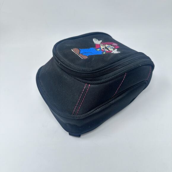 Nintendo 3DS DS Lite Super Mario Bros Mini Backpack Carry Case Black - Picture 3 of 13